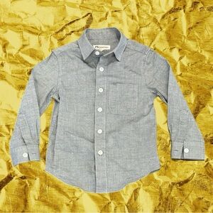 Handsome Appaman Gray w/ Small White Dots Kids Button-Up Shirt Size 3T